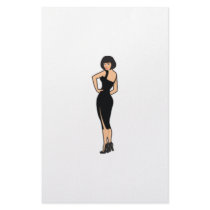 Lady in Midi Skirt stationery by frengi Lady in Midi Skirt stationery