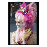 Lady in pink greeting card