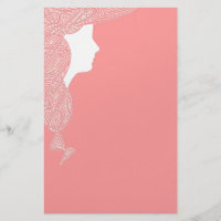 Lady in Pink stationery
