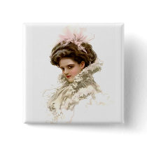 Lady in Profile Buttons