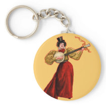 Lady In Red Keychain keychains