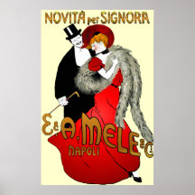 Lady in Red Light Print
