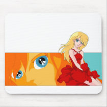 Lady in red mousepads