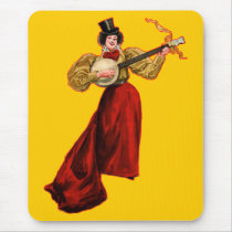 Lady In Red Mousepad mousepads