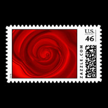 LADY IN RED - Spiral Variations postage