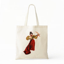 Lady In Red Tote Bag bags