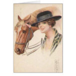 Lady in Stripes & Horse Cards Lady in Stripes & Horse Cards