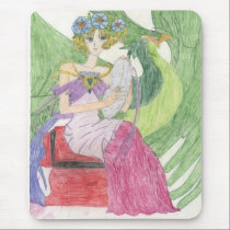 Lady In Tha Garden mousepads