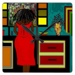 'LADY IN THE KITCHEN'  CLOCK