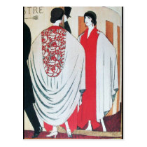 LADY IN THE MIRROR POST CARD