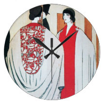 LADY IN THE MIRROR WALLCLOCK