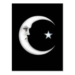Lady in the Moon Postcard