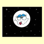 Lady in the Moon Postcard postcards