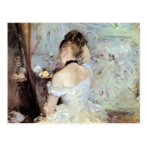 Lady in the Toilet by Berthe Morisot postcards