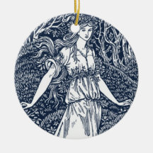 lady in the Woods Ornaments