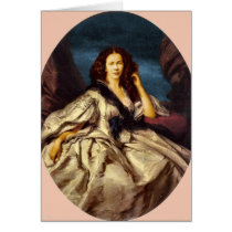 Lady in Victorian dress cards
