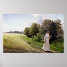 Lady in White Reading Posters