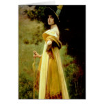 Lady in Yellow Greeting Card