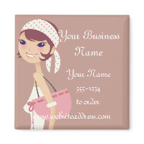 Lady Jewelry Shopping Customizable Items Fridge Magnets