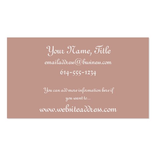 Lady Jewelry Shopping Design 2 Business Cards (back side)