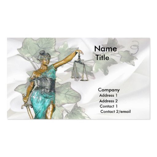 Lady Justice 1 Business Card Template