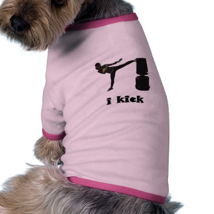 Lady Kickboxer / i kick Doggie T Shirt