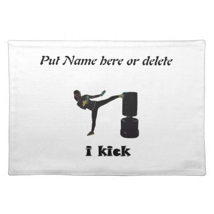 Lady Kickboxer / i kick Place Mats