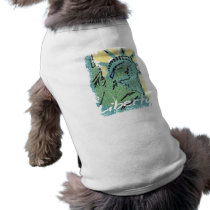Lady Liberty Distressed pet clothing