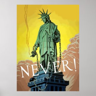 Lady Liberty In Chains -- Never print