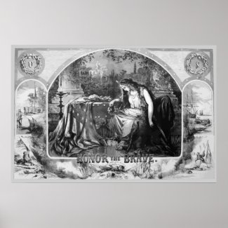 Lady Liberty Mourns During The Civil War print