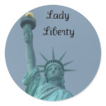Lady Liberty Round Sticker