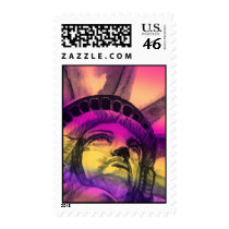 Lady Liberty sun rise postage