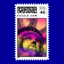 Lady Liberty sun rise stamps