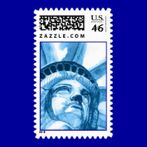 Lady Liberty tears postage