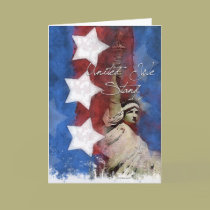 Lady Liberty- "United We Stand" greeting card by William63 Lady Liberty- "United We Stand" greeting card