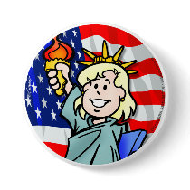 Dame Liberty USA buttons