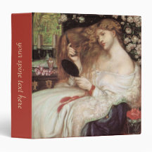 Lady Lilith, Dante Gabriel Rossetti, Victorian Art Vinyl Binders