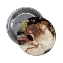 Lady Lilith, Dante Gabriel Rossetti, Victorian Art Button