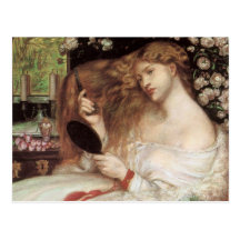 Lady Lilith, Dante Gabriel Rossetti, Victorian Art Postcard