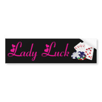 LADY LUCK BUMPER STICKER