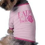 Lady Luck Dice Dog T Shirt