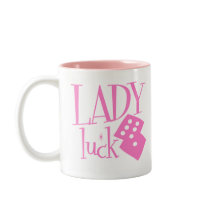 Lady Luck Dice mugs by euchretshirts Lady Luck Dice mugs