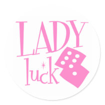 Lady Luck Dice stickers by euchretshirts Lady Luck Dice stickers