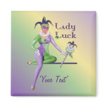 Lady Luck Harlequin Fridge Magnets