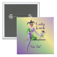 Lady Luck Harlequin Pin