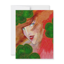 LADY LUCK IN CLOVER ST. PATRICK'S DAY PARTY INVITE