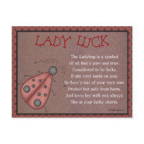 Lady Luck Keepsake Card postcards
