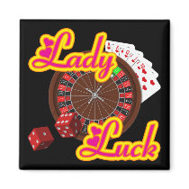 LADY LUCK FRIDGE MAGNET