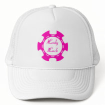 LADY LUCK POKER CHIP TRUCKER HATS