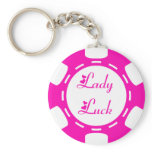 LADY LUCK POKER CHIP KEY CHAIN